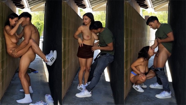 Beautiful GF Sucking Fucking In Alley Way