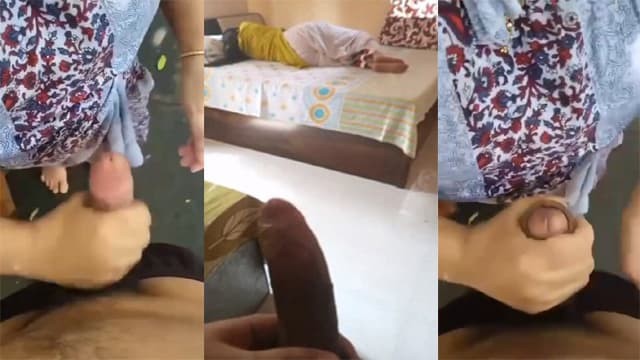 Brother Jerking Behind – His Sleeping Sisters Ass