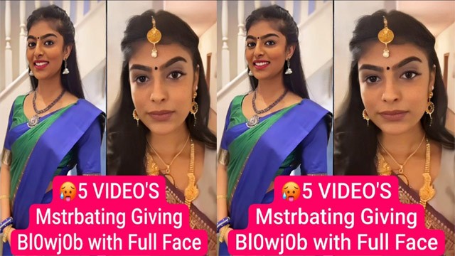 Desi NRI Girl Went Abroad for – Studying Giving Blowjob Full Face