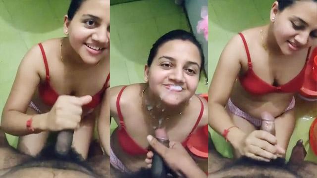 Sexy Cousin Desi Dick Blowing & Cumshot On Mouth