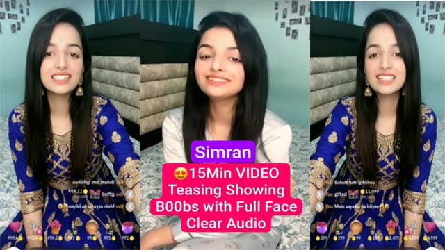 Simran Beautiful Instagram Influencer – Premium Live Teasing – Finally Showing Boobs Live Video